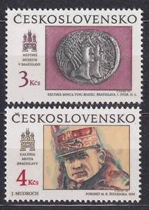 CZECHOSLOVAKIA 1990 SC#2802/03 MNH** pair, Bratislava Art. - Imagen 1 de 1
