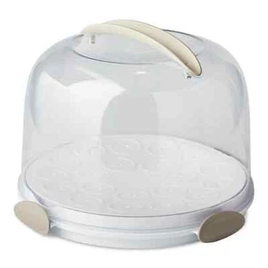 Better Homes & Gardens Round Cake Carrier with Clear Plastic Cover, 13" Diameter - Picture 1 of 8