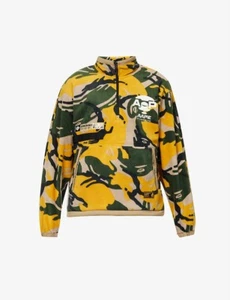 AAPE Men's Camouflage-pattern brand-embroidered fleece sweatshirt - Picture 1 of 5