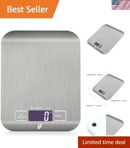 Precision Digital Kitchen Scales - Stainless Steel Food Scale with LCD Display - Picture 1 of 9
