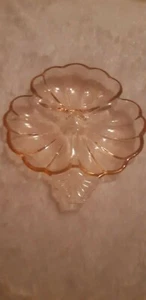 Carnival Glass Marigold Candy Dish, Clear Amber, 6x1", Without Flaws - Picture 1 of 5
