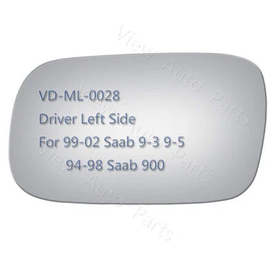 Vidro espelhado serve 1999-2001 Saab 9-3 Sedan/Convertível/Coupe 9-5 Driver Side LH - Imagem 1 de 4