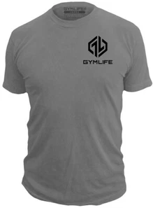 GYM LIFE® ICON Mens Athletic T-Shirt Workout Exercise Fitness Men Shirts, Slate - Picture 1 of 5