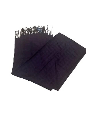 Chaps Ralph Lauren Bufanda Mujer Púrpura Pata de Gallo Flecos Invierno Cómoda NUEVO Foto 1 de 4