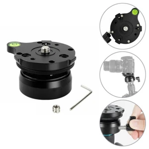 Tripod Leveling Base Panoramic Head DSLR Camera Aluminum Alloy Adjusting Plate - Picture 1 of 11