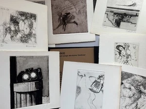 Linie -neun junge deutsche Zeichner mit allen 9 original signierten Radierungen - Picture 1 of 16