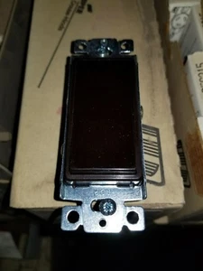 Cooper-Arrow Hart DEC215 Decorator Switch, Side Wire, Brown, QTY 10 - Picture 1 of 2