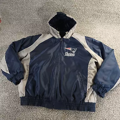 NFL New England Patriots Winter Coat Mens XL Jacket Full Zip Hooded Puffer GIII - Image 1 of 4