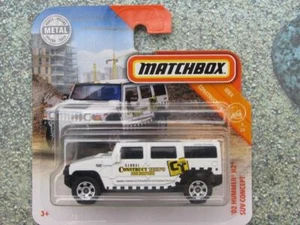 Matchbox 2019 #040/100 2002 HUMMER H2 SUV CONCEPT white CaseA - Picture 1 of 2
