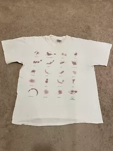 Vintage 1994 MINC Red Wine Stains T-Shirt Mens XL 90s Screen Stars Art Tee - Picture 1 of 5