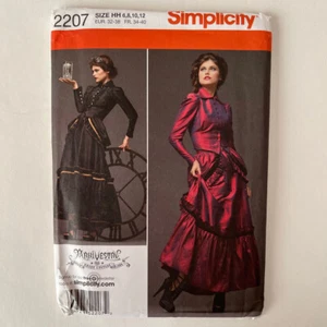 Simplicity 2207 Steampunk Arkivestry Costume Jacket Skirt Bustle (6-12) UNCUT  - Picture 1 of 1