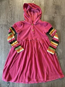 Gymboree Vintage Fall for Autumn Double Sleeve Velour Hoodie Dress Size 8 - Picture 1 of 3