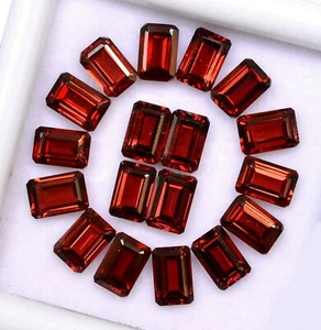 Radiant Shape Faceted Natural Mozambique Red Garnet Wholesale Loose Stone 7*5 MM - Picture 1 of 4