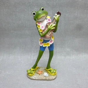 Casablanca Frosch Maui Hawai Blumen Hula Muschel Strand Kunststein   - Bild 1 von 1