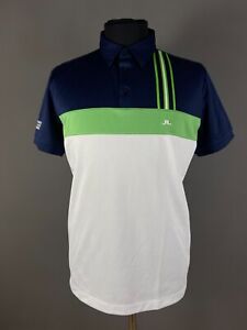 J.lindeberg Golf Mens Polo Short Sleeve Polyester Logo Multicolor Size XL