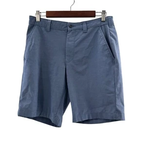 Izod Golf Mens Straight Fit Blue Shorts Size 30 Recycled Polyester Blend Chino - Picture 1 of 8