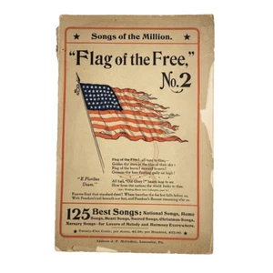 1901 American Flag of the Free No. 2 Song Book Jolly Old St. Nicholas Santa VTG - Picture 1 of 10