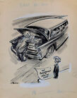 BILL CRAWFORD, Vintage Political Cartoon, Ink, Signed, 1960s