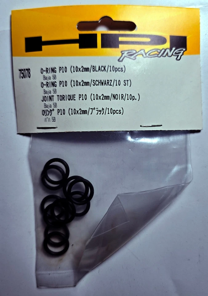 HPI Racing 75078 Baja 5B/5T/5SC/5B/5SC SS/5b SS/5B O-Ring P10 (10x2mm/10pcs) - Image 1 of 1