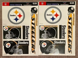 (2) Sheets of Pittsburgh Steelers NFL 11x17 Multi Use Ultra 5 Decals Stickers - Picture 1 of 1