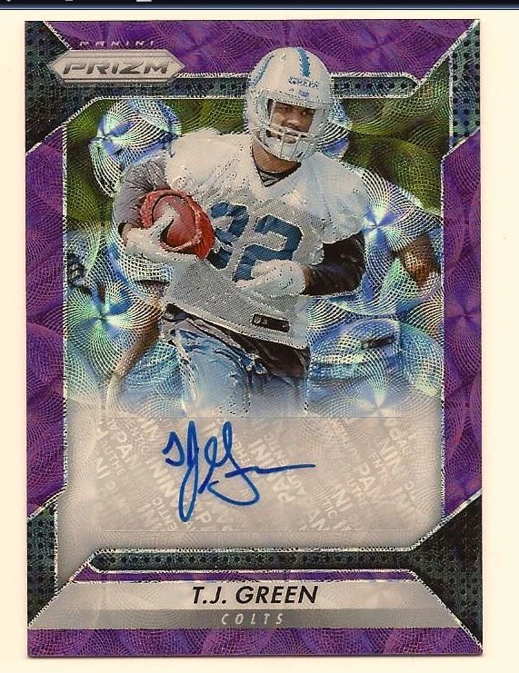 T.J. GREEN 2016 PANINI PRIZM ROOKIE PURPLE SCOPE AUTO /99 - Image 1 of 1