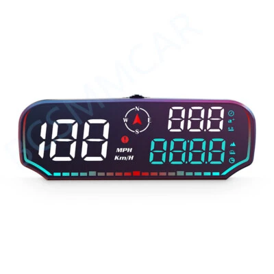 Car HUD GPS Speedometer Digital Head Up Display Speed Alarm Meter Dates Timing - Image 1 of 4