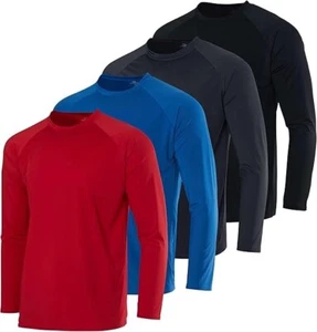 4 Pk Boys Shirts S Rashguard L/S UPF 50+ Sun Protection swim suit top rash guard - Picture 1 of 7
