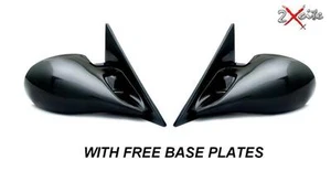 Vauxhall Nova Black M3 Manual Pair Of Door Wing Mirrors Marked & Base Plates - Picture 1 of 2