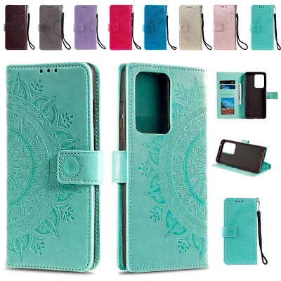 For Samsung Galaxy S24 S23 Ultra S22+ S20 S21 A14 5G Flower Leather Wallet Case - Image 1 of 4