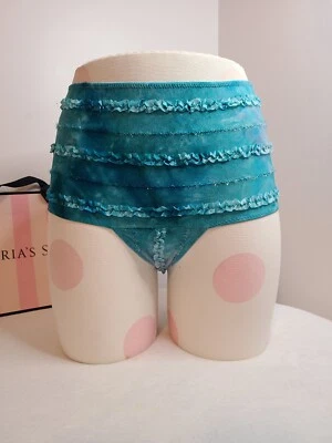 Nova Calcinha Tanga Victoria's Secret Sereia Babado Cintura Alta Tamanho M - Imagem 1 de 4