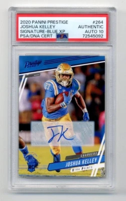 JOSHUA KELLEY ROOKIE AUTO 2020 Prestige #264 Xtra Points Chargers RC PSA 10 AUTO - Image 1 of 2