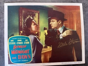 GALE STORM Autographed Lobby Card Between Midnight and Dawn; uncertified - Picture 1 of 2