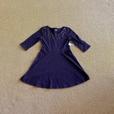 Girl's Old Navy Purple Star Dress, Size XS (5) NWT - Image 1 of 4