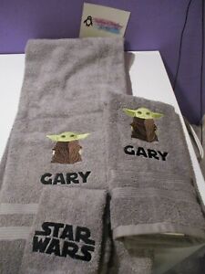 Star Wars Yoda 3 Piece Bath Towel Set Set Color Choice 
