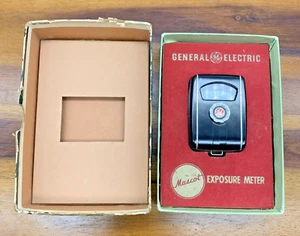 Medidor de exposición de mascotas vintage GE General Electric tipo PR-30 caja original - Imagen 1 de 5