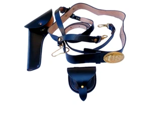 US Schnalle Offizier Leder Schwert Gürtel Bürgerkrieg Union Armee Kappe US Leder Holster - Bild 1 von 10