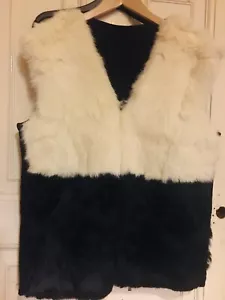 Real Coney Fur Coat/gilet , size 12, Excellent Condition - Picture 1 of 4