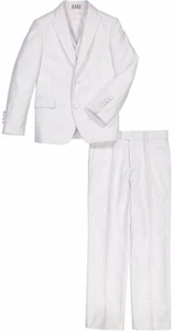 a.x.n.y Big Boys' Boys Tailored Three-Piece Tuxedo Set (White, 4) - Picture 1 of 1