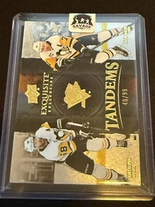 24-25 UD BLACK DIAMOND KRIS LETANG EVGENI MALKIN EXQUISITE TANDEMS 40/99 GOLD SP - Bild 1 von 2