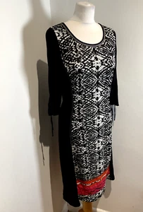 Aldo Martins jumper Dress Size 12 NEW Black Lila Cotton Blend knit stretch - Picture 1 of 11