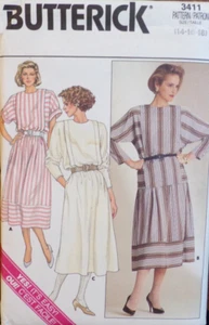 Butterick Sewing Pattern 3411 Misses Top Blouse Skirt A Line Sizes 14-18 VTG UC - Picture 1 of 6