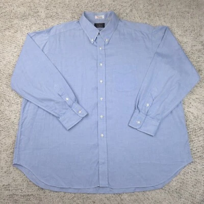 Vintage Gitman Bros Shirt Mens 19 35 Oxford Blue Made In USA Dress Button Down - Image 1 of 4