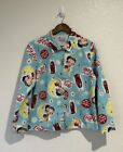 Betty Boop Coca Cola Cotton Flannel Pajama Top Adult Size Large Sleepwear Womens