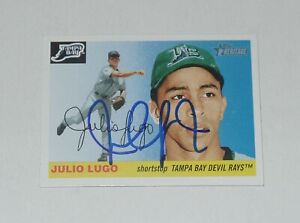 JULIO LUGO SIGNED AUTO'D 2004 TOPPS HERITAGE CARD #314 RAYS RED SOX DODGERS