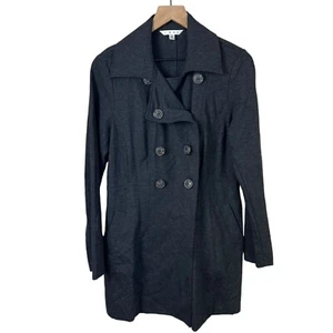 Cabi Womens Gray Double Breasted Collared Light Weight Knit Jacket Medium - Picture 1 of 4