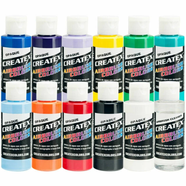 Createx 12 Color Transparent Airbrush Paint Set - 2oz