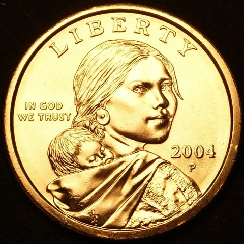 2004 P Sacagawea Dollar US Mint Coin in "Brilliant Uncirculated" Condition! Cover