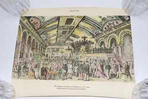 The Atlantic Garden on the Bowery 1871 "Night Life" on paper Z5247 - Picture 1 of 6