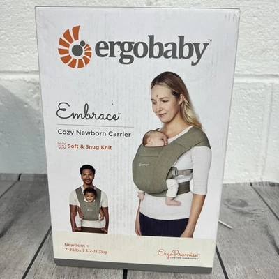 Acogedor portabebés tejido Ergobaby Embrace para recién nacido - oliva Foto 1 de 4