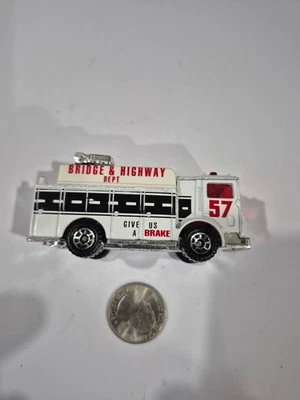 Matchbox 1991 Mack White Auxiliary Power Truck Bridge & Highway Dept #57 - Image 1 of 4